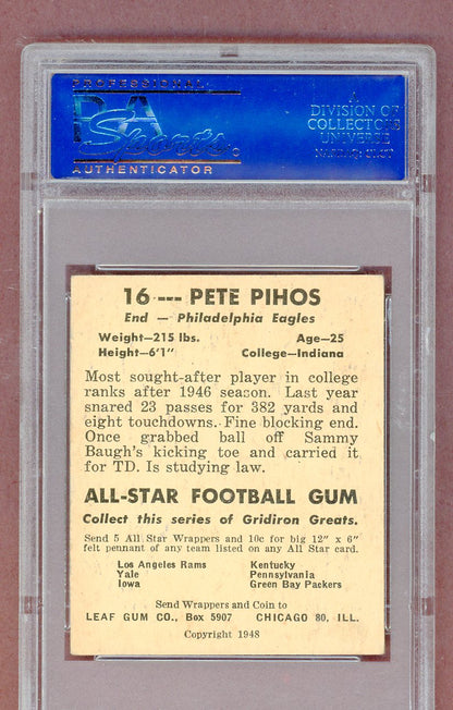 1948 Leaf Football #016 Pete Pihos Eagles PSA 5 EX 561491