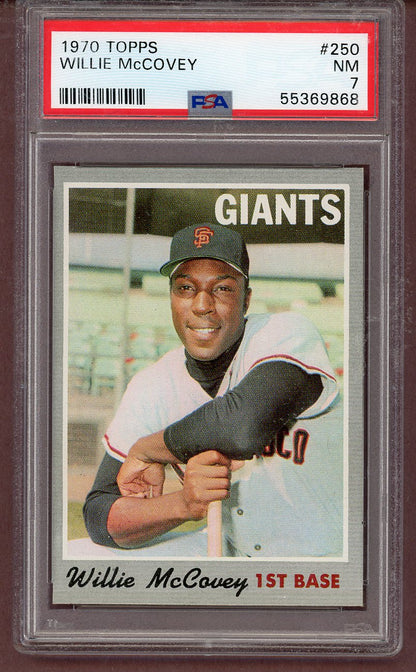 1970 Topps Baseball #250 Willie McCovey Giants PSA 7 NM 561493
