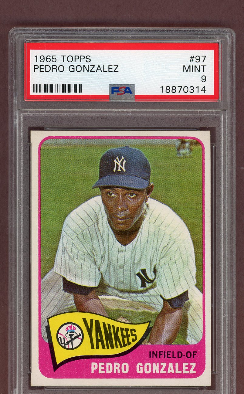 1965 Topps Baseball #097 Pedro Gonzalez Yankees PSA 9 MINT 561500