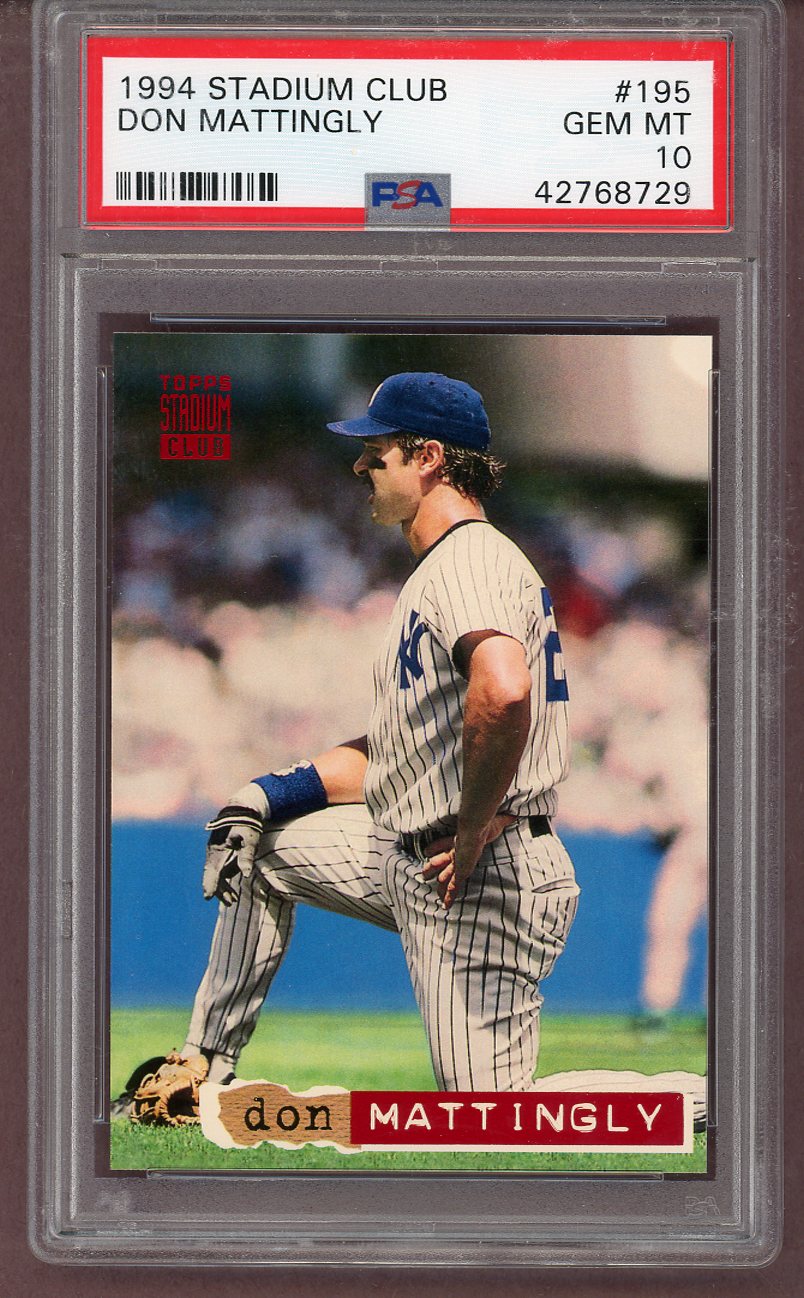 1994 Stadium Club #195 Don Mattingly Yankees PSA 10 GEM MINT 561501