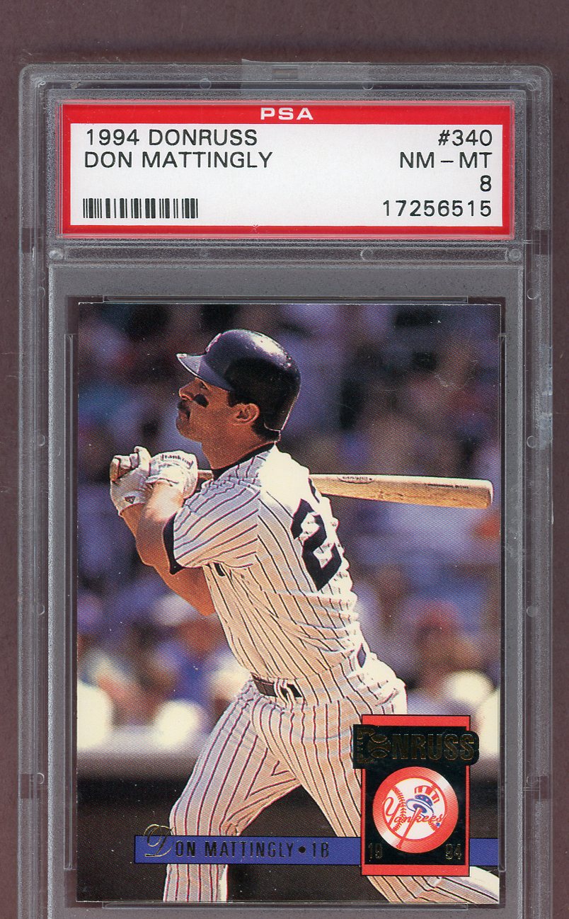 1994 Donruss #340 Don Mattingly Yankees PSA 8 NM/MT 561503