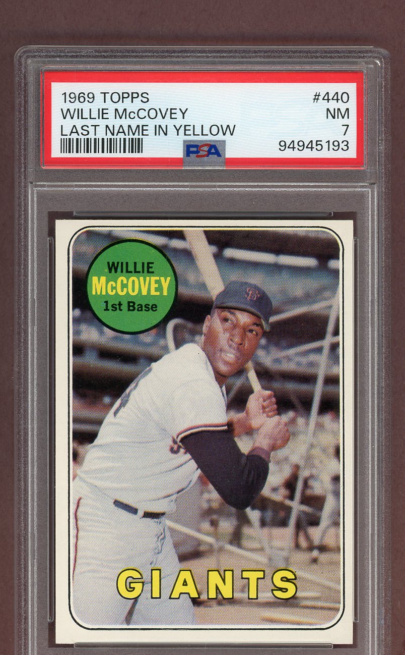 1969 Topps Baseball #440 Willie McCovey Giants PSA 7 NM 561504