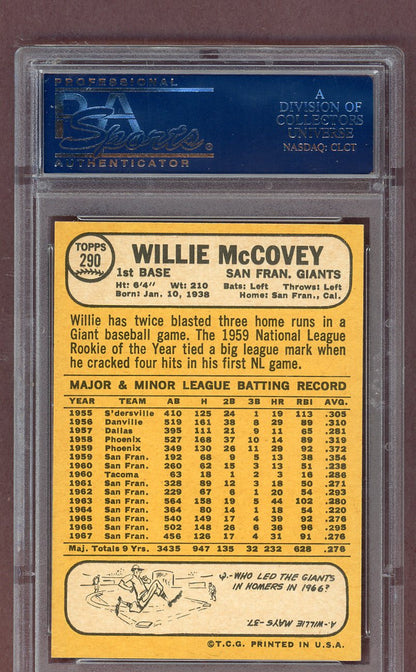 1968 Topps Baseball #290 Willie McCovey Giants PSA 8 NM/MT 561507