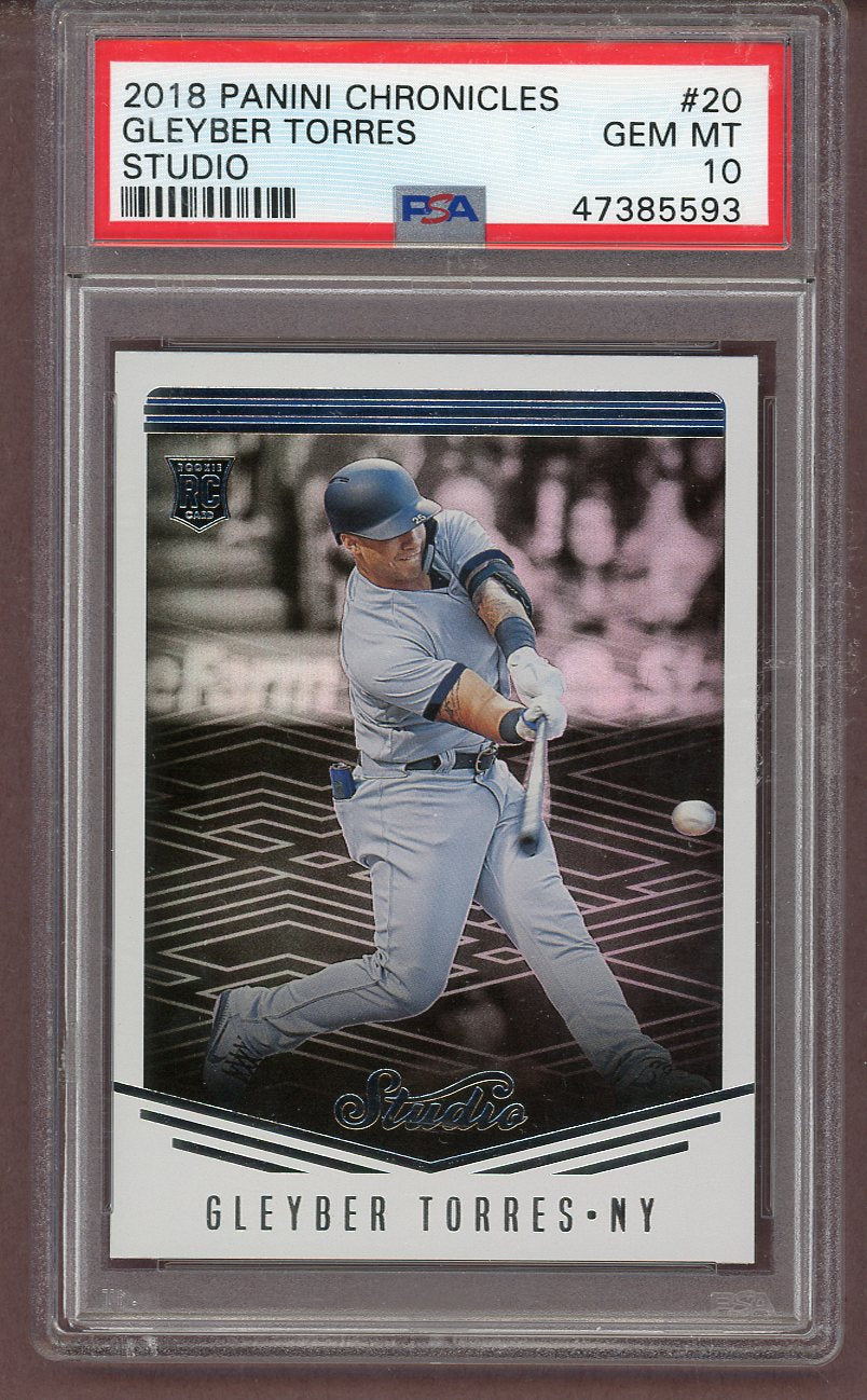 2018 Panini Chronicles #020 Gleyber Torres Yankees PSA 10 GEM MINT Studio 561513