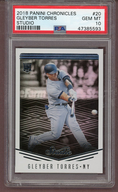 2018 Panini Chronicles #020 Gleyber Torres Yankees PSA 10 GEM MINT Studio 561513