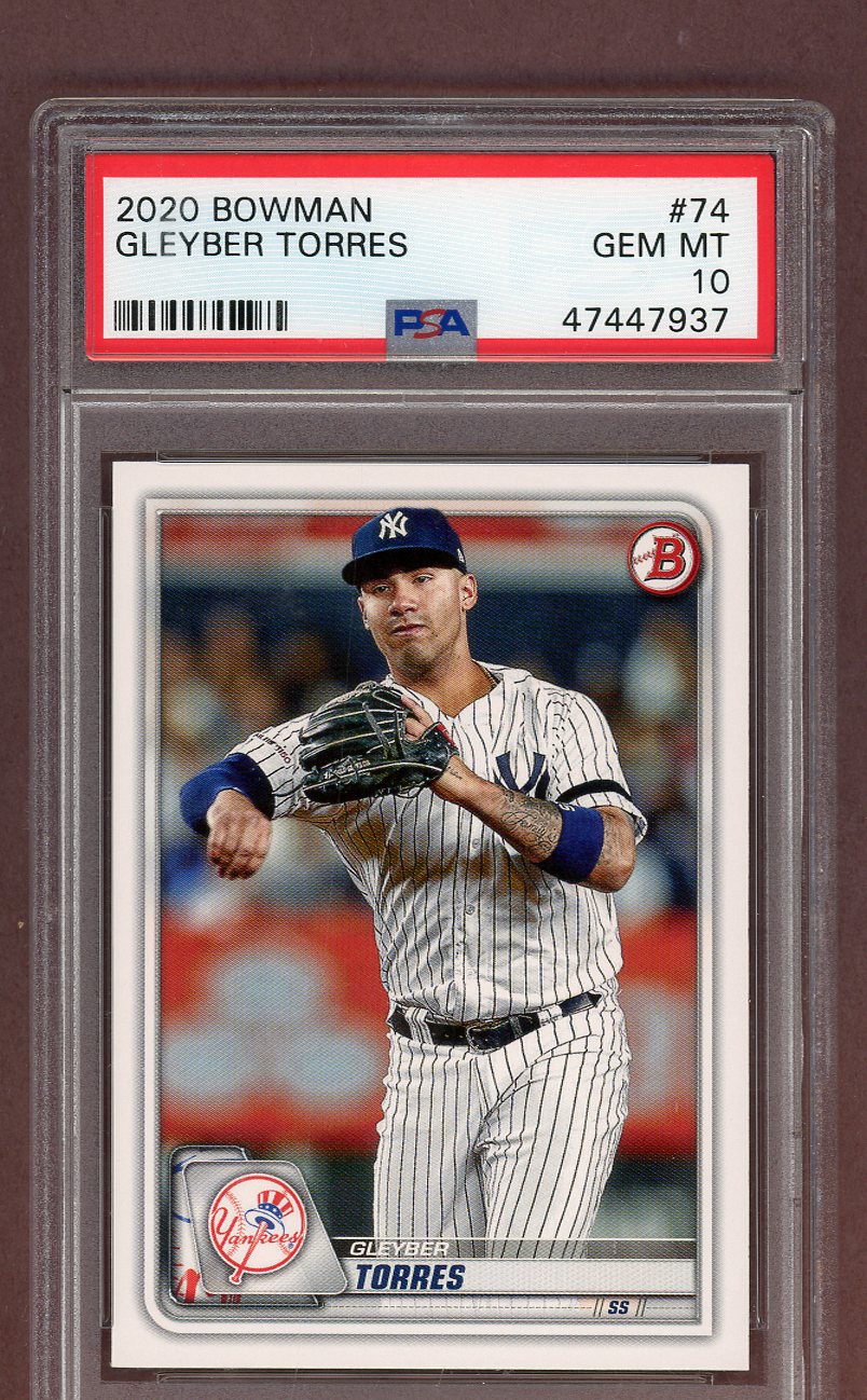 2020 Bowman #074 Gleyber Torres Yankees PSA 10 GEM MINT 561520