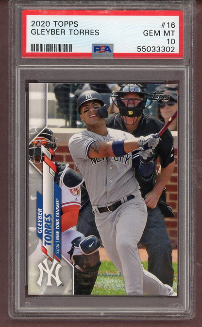 2020 Topps #016 Gleyber Torres Yankees PSA 10 GEM MINT 561522