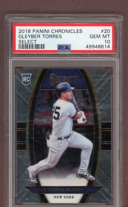 2018 Panini Chronicles #020 Gleyber Torres Yankees PSA 10 GEM MINT Select 561524