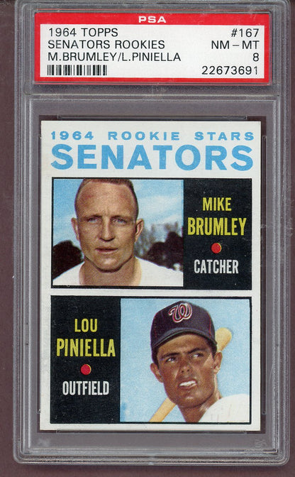 1964 Topps Baseball #167 Lou Piniella Senators PSA 8 NM/MT 561533