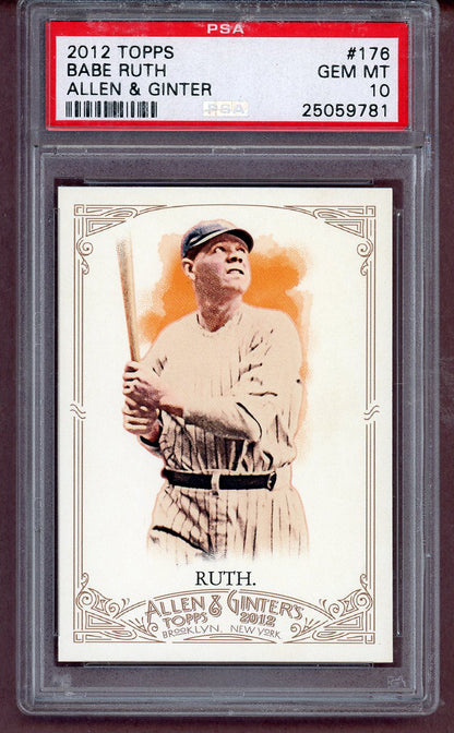 2012 Topps Allen & Ginter #176 Babe Ruth Yankees PSA 10 GEM MINT 561534