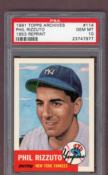 1991 Topps 1953 Archives #114 Phil Rizzuto Yankees PSA 10 GEM MINT 561535