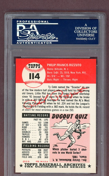 1991 Topps 1953 Archives #114 Phil Rizzuto Yankees PSA 10 GEM MINT 561535