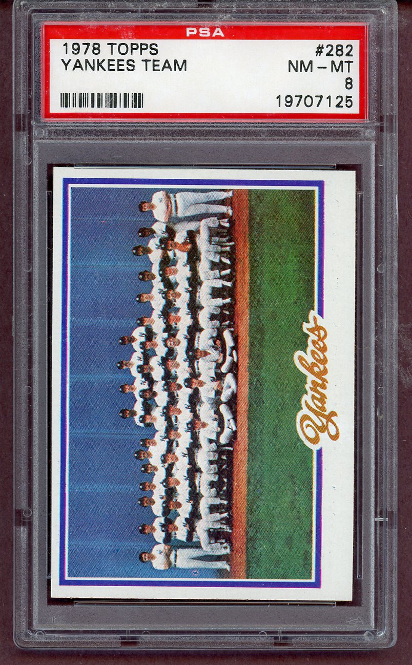 1978 Topps Baseball #282 New York Yankees Team PSA 8 NM/MT 561538