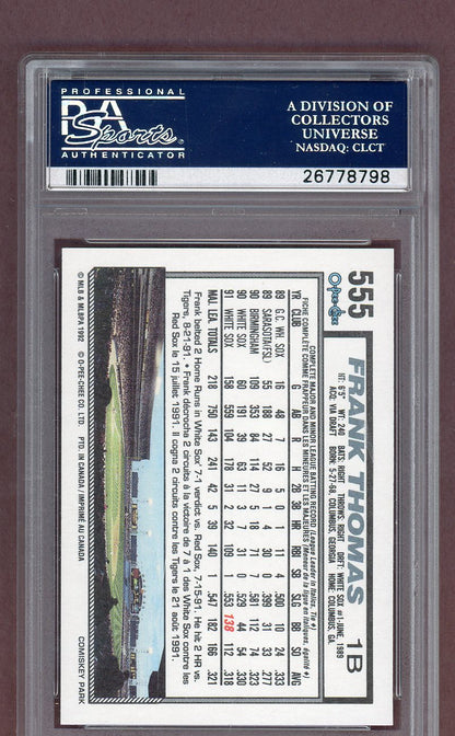 1992 O Pee Chee #555 Frank Thomas White Sox PSA 10 GEM MINT 561540