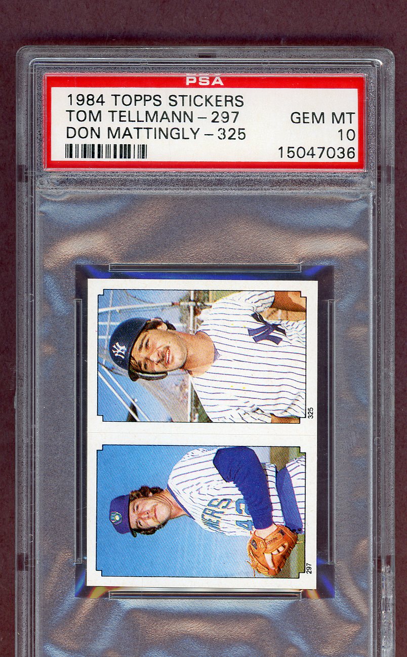 1984 Topps Stickers #325 Don Mattingly Yankees PSA 10 GEM MINT 561544