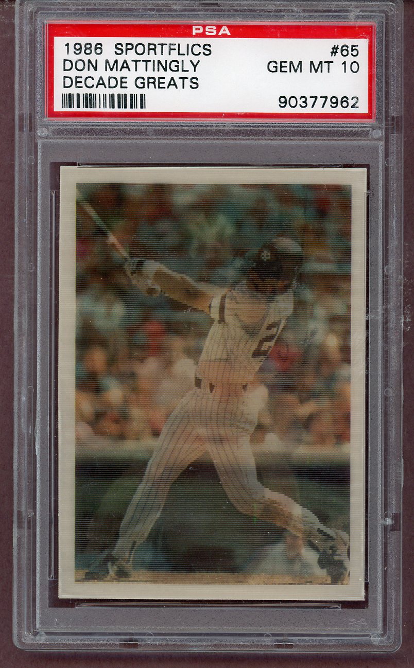 1986 Sportflics Decade Greats #065 Don Mattingly Yankees PSA 10 GEM MINT 561545