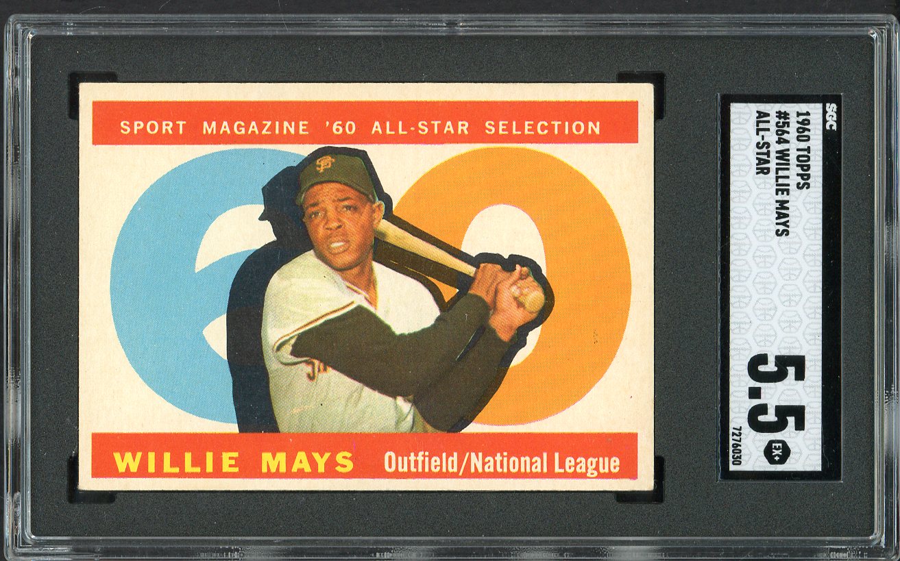 1960 Topps Baseball #564 Willie Mays A.S. Giants SGC 5.5 EX+ 561560