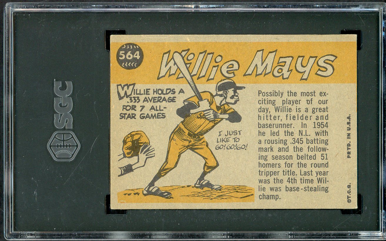 1960 Topps Baseball #564 Willie Mays A.S. Giants SGC 5.5 EX+ 561560