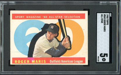 1960 Topps Baseball #565 Roger Maris A.S. Yankees SGC 5 EX 561561
