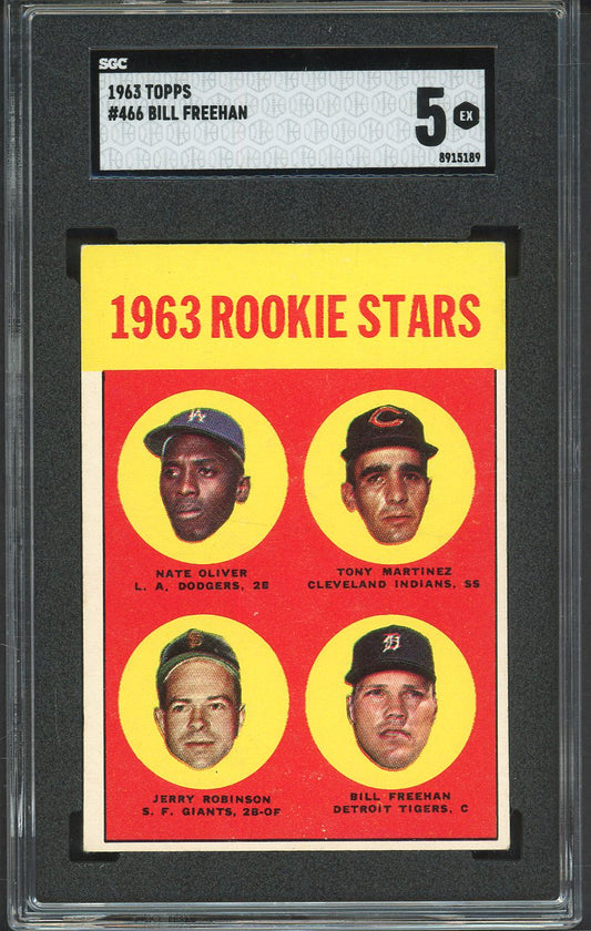 1963 Topps Baseball #466 Bill Freehan Tigers SGC 5 EX 561563