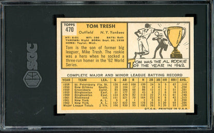 1963 Topps Baseball #470 Tom Tresh Yankees SGC 7.5 NM+ 561565