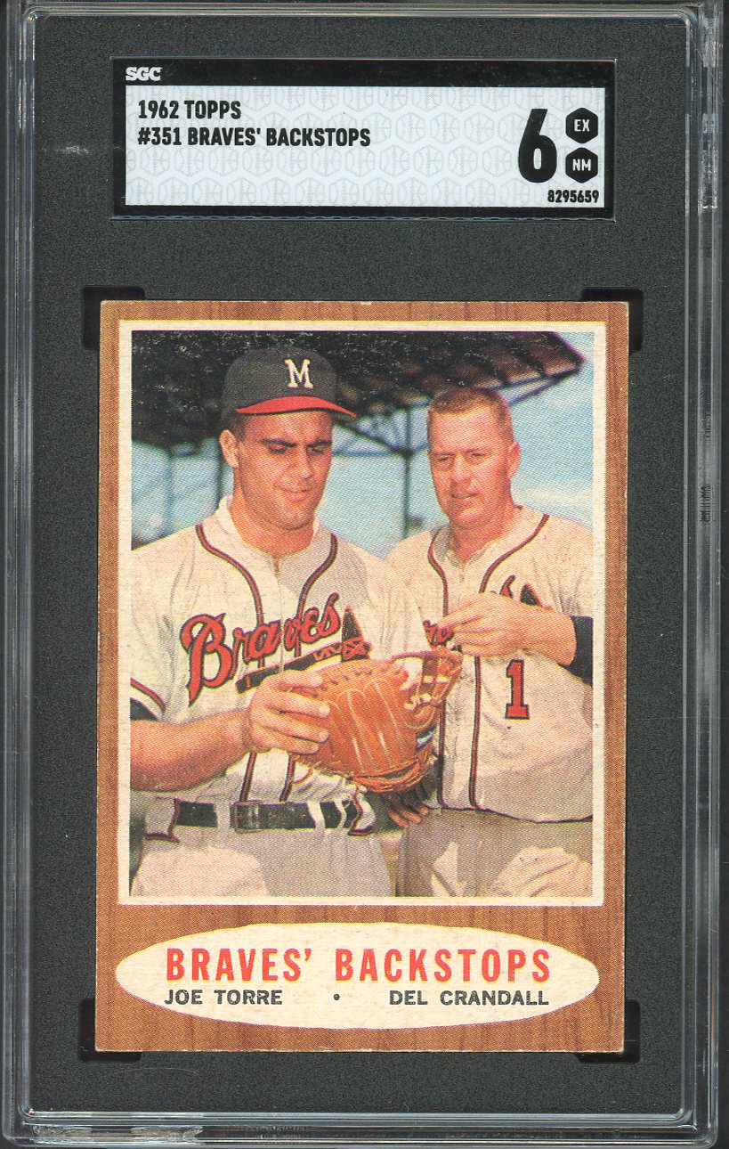 1962 Topps Baseball #351 Joe Torre Del Crandall SGC 6 EX-MT 561566