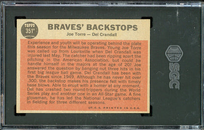 1962 Topps Baseball #351 Joe Torre Del Crandall SGC 6 EX-MT 561566