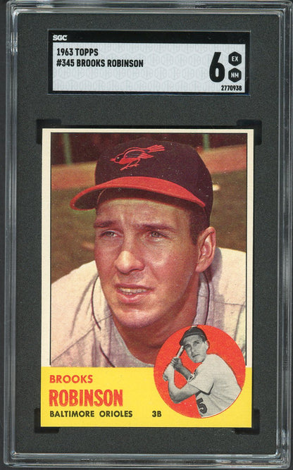 1963 Topps Baseball #345 Brooks Robinson Orioles SGC 6 EX-MT 561568