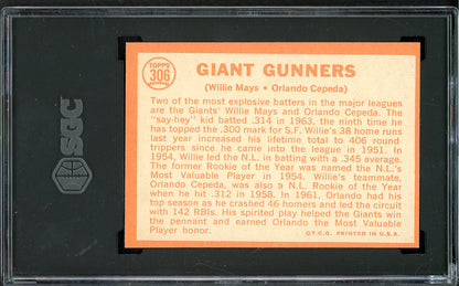 1964 Topps Baseball #306 Willie Mays Orlando Cepeda SGC 6 EX-MT 561573
