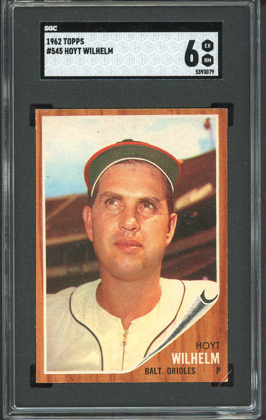 1962 Topps Baseball #545 Hoyt Wilhelm Orioles SGC 6 EX-MT 561575
