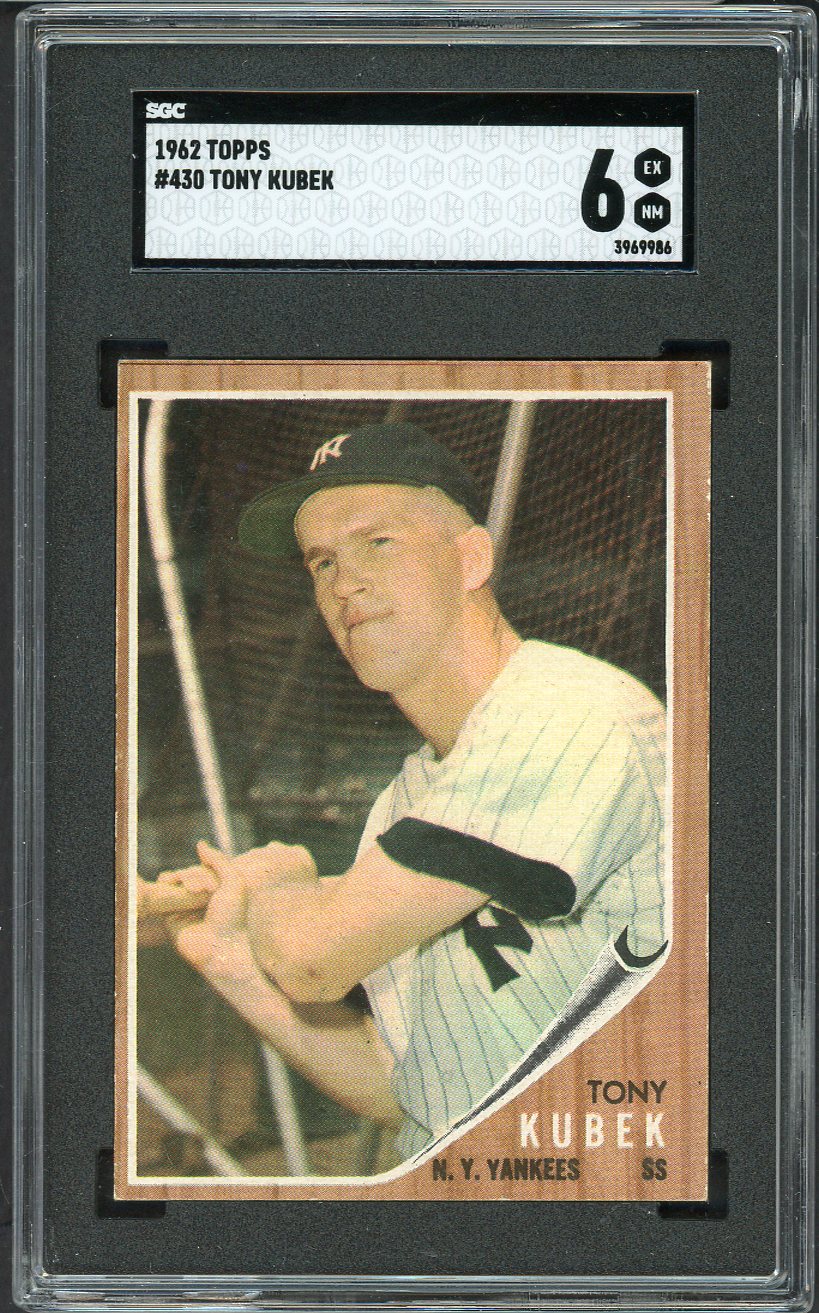 1962 Topps Baseball #430 Tony Kubek Yankees SGC 6 EX-MT 561576