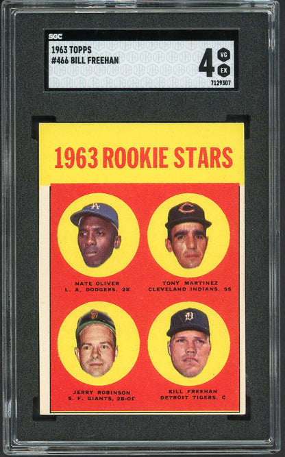1963 Topps Baseball #466 Bill Freehan Tigers SGC 4 VG-EX 561577