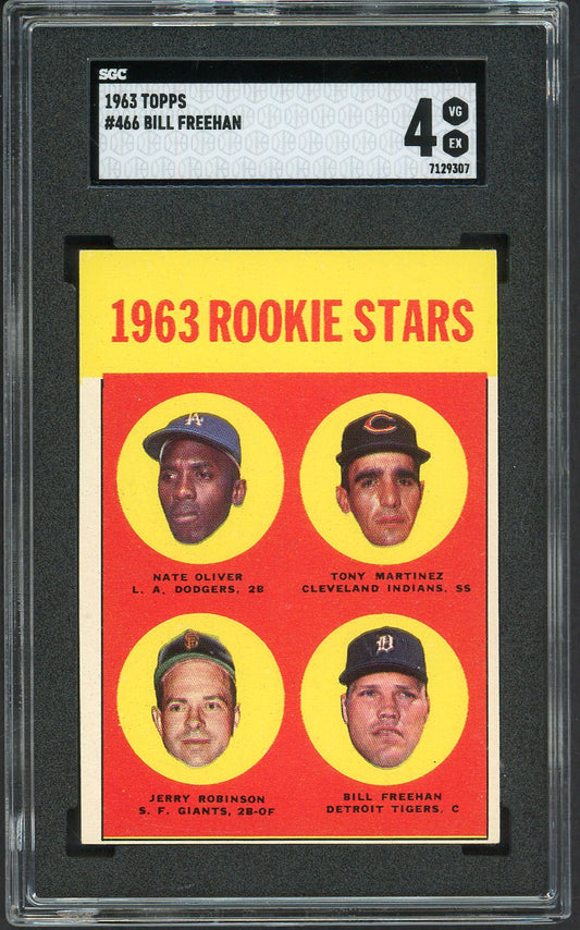 1963 Topps Baseball #466 Bill Freehan Tigers SGC 4 VG-EX 561577