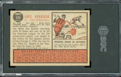 1962 Topps Baseball #325 Luis Aparicio White Sox SGC 6 EX-MT 561579
