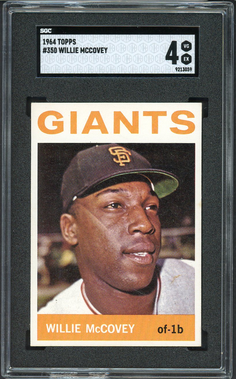 1964 Topps Baseball #350 Willie McCovey Giants SGC 4 VG-EX 561580