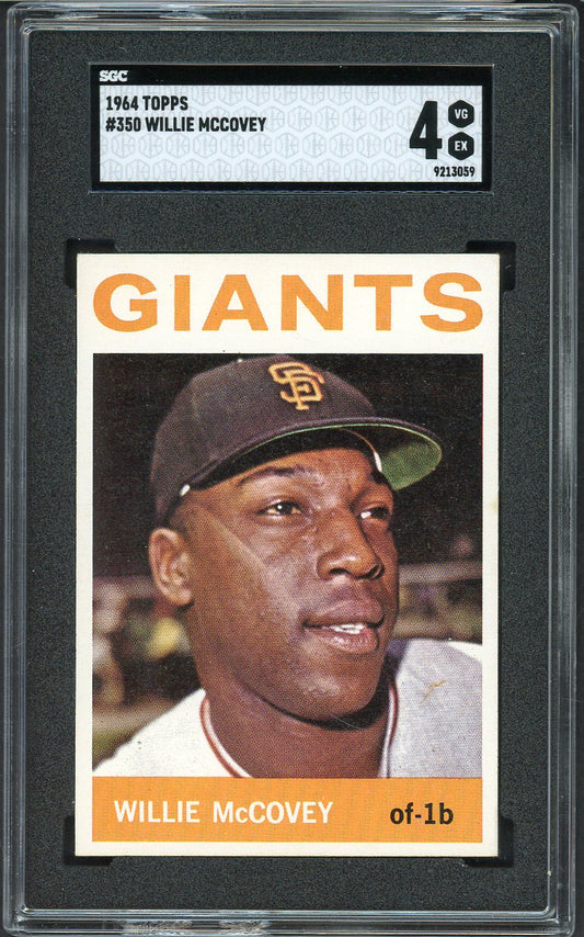 1964 Topps Baseball #350 Willie McCovey Giants SGC 4 VG-EX 561580