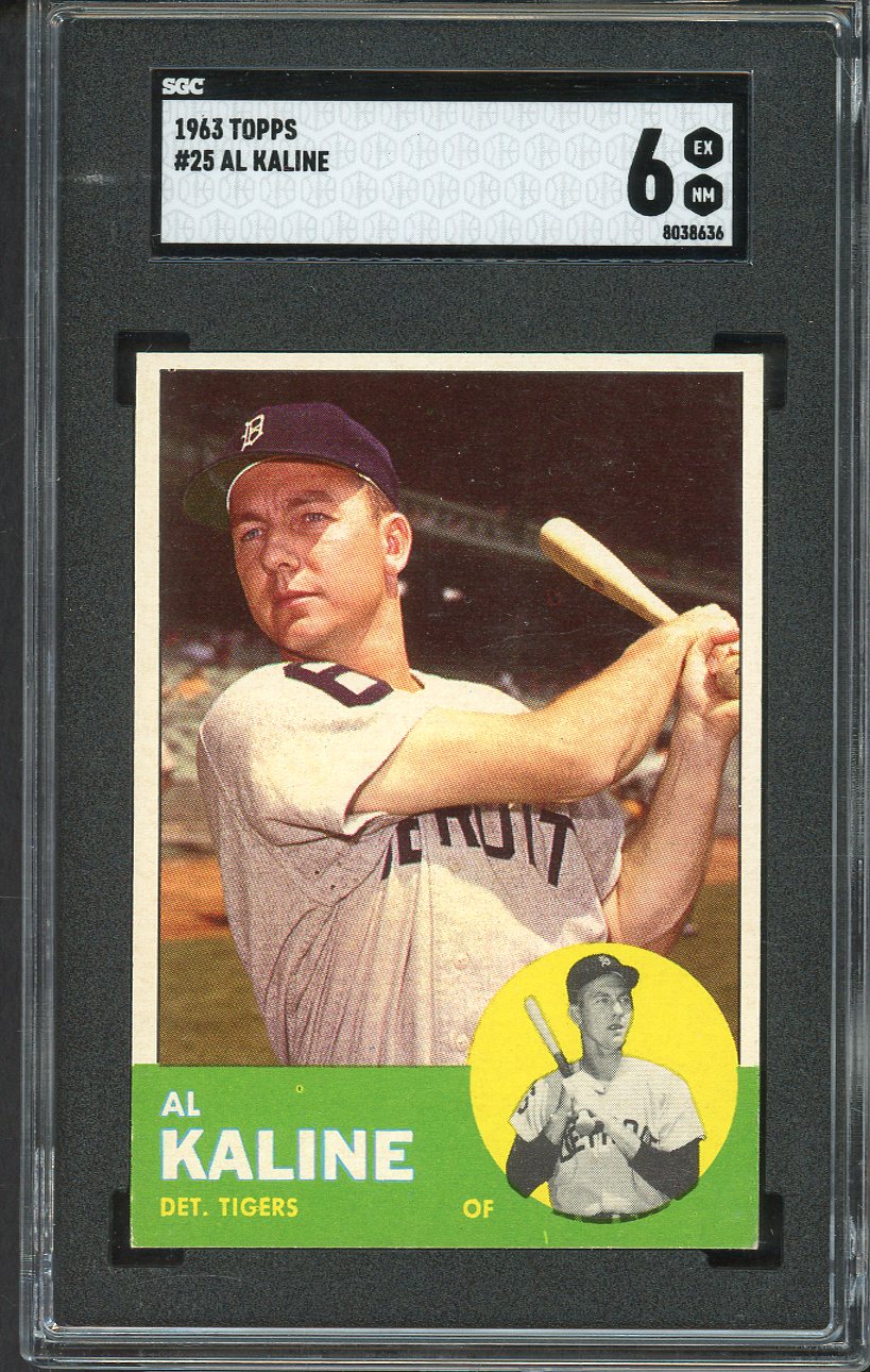 1963 Topps Baseball #025 Al Kaline Tigers SGC 6 EX-MT 561582