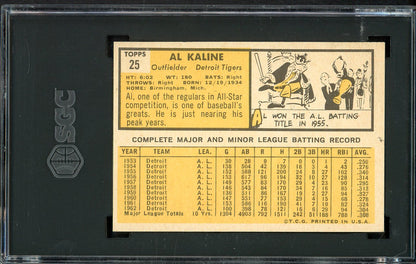 1963 Topps Baseball #025 Al Kaline Tigers SGC 6 EX-MT 561582