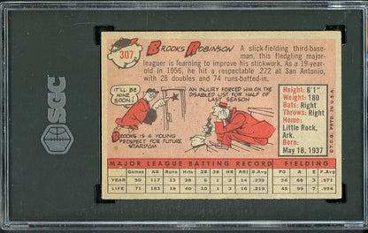 1958 Topps Baseball #307 Brooks Robinson Orioles SGC 5 EX 561583
