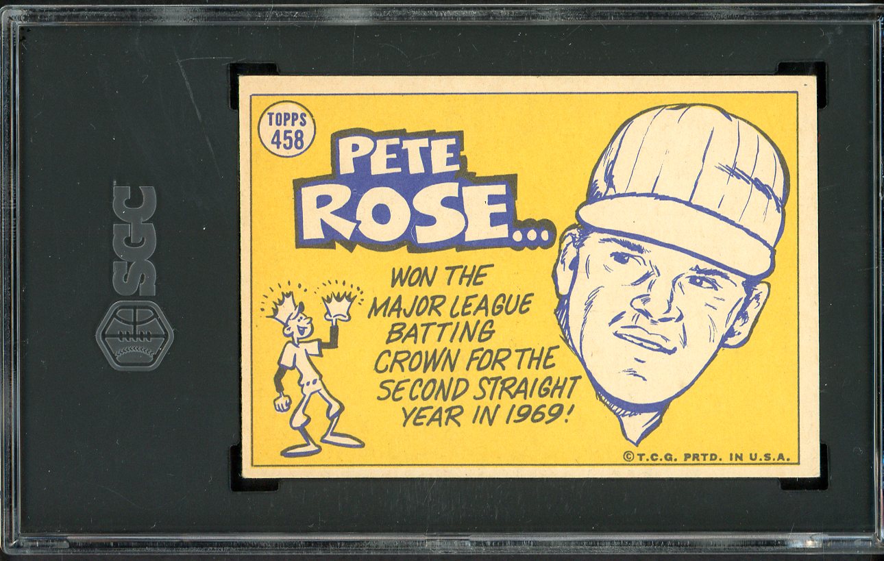 1970 Topps Baseball #458 Pete Rose A.S. Reds SGC 5 EX 561587