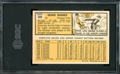 1963 Topps Baseball #380 Ernie Banks Cubs SGC 5 EX 561588