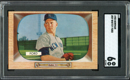 1955 Bowman Baseball #059 Whitey Ford Yankees SGC 6 EX-MT 561593