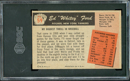 1955 Bowman Baseball #059 Whitey Ford Yankees SGC 6 EX-MT 561593