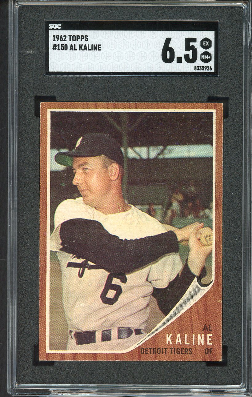 1962 Topps Baseball #150 Al Kaline Tigers SGC 6.5 EX-MT+ 561594