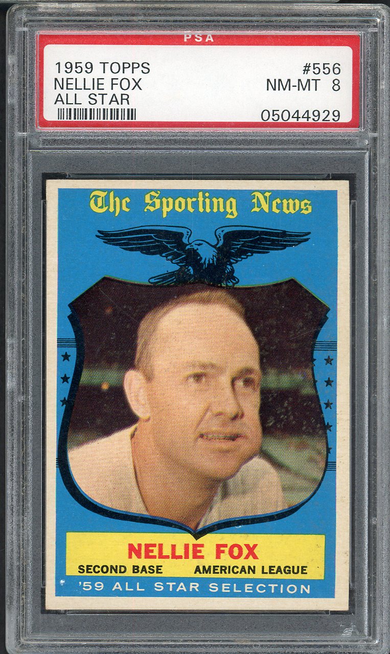 1959 Topps Baseball #556 Nellie Fox A.S. White Sox PSA 8 NM/MT 561616