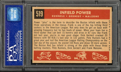 1959 Topps Baseball #519 Pete Runnels Frank Malzone PSA 7 NM 561623
