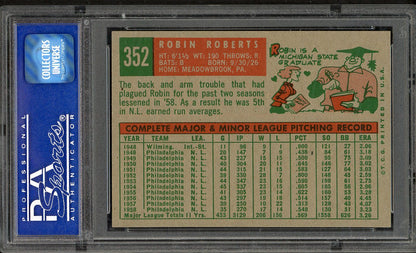 1959 Topps Baseball #352 Robin Roberts Phillies PSA 8 NM/MT 561630