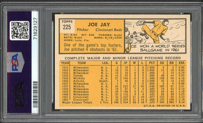 1963 Topps Baseball #225 Joe Jay Reds PSA 7 NM 561634