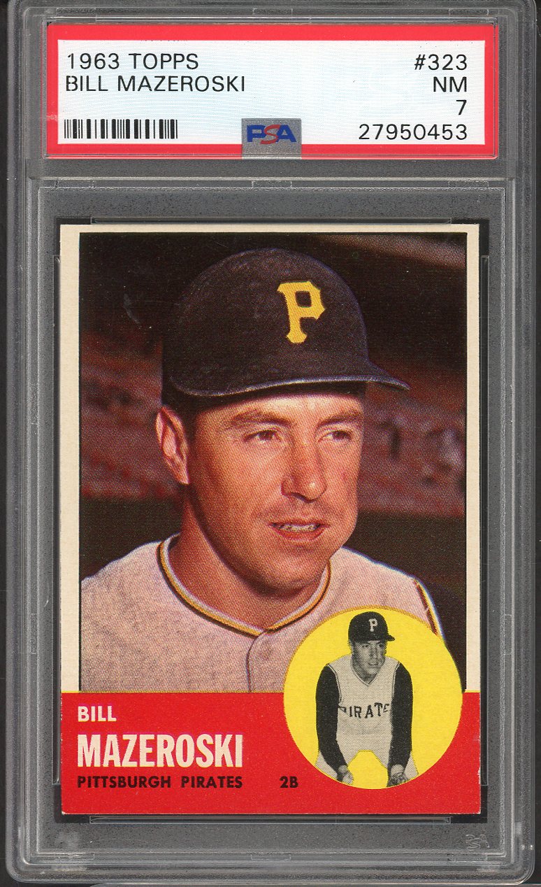 1963 Topps Baseball #323 Bill Mazeroski Pirates PSA 7 NM 561637