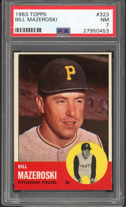 1963 Topps Baseball #323 Bill Mazeroski Pirates PSA 7 NM 561637